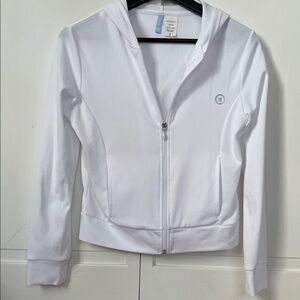 Eton White Polyester Jacket | Size S
